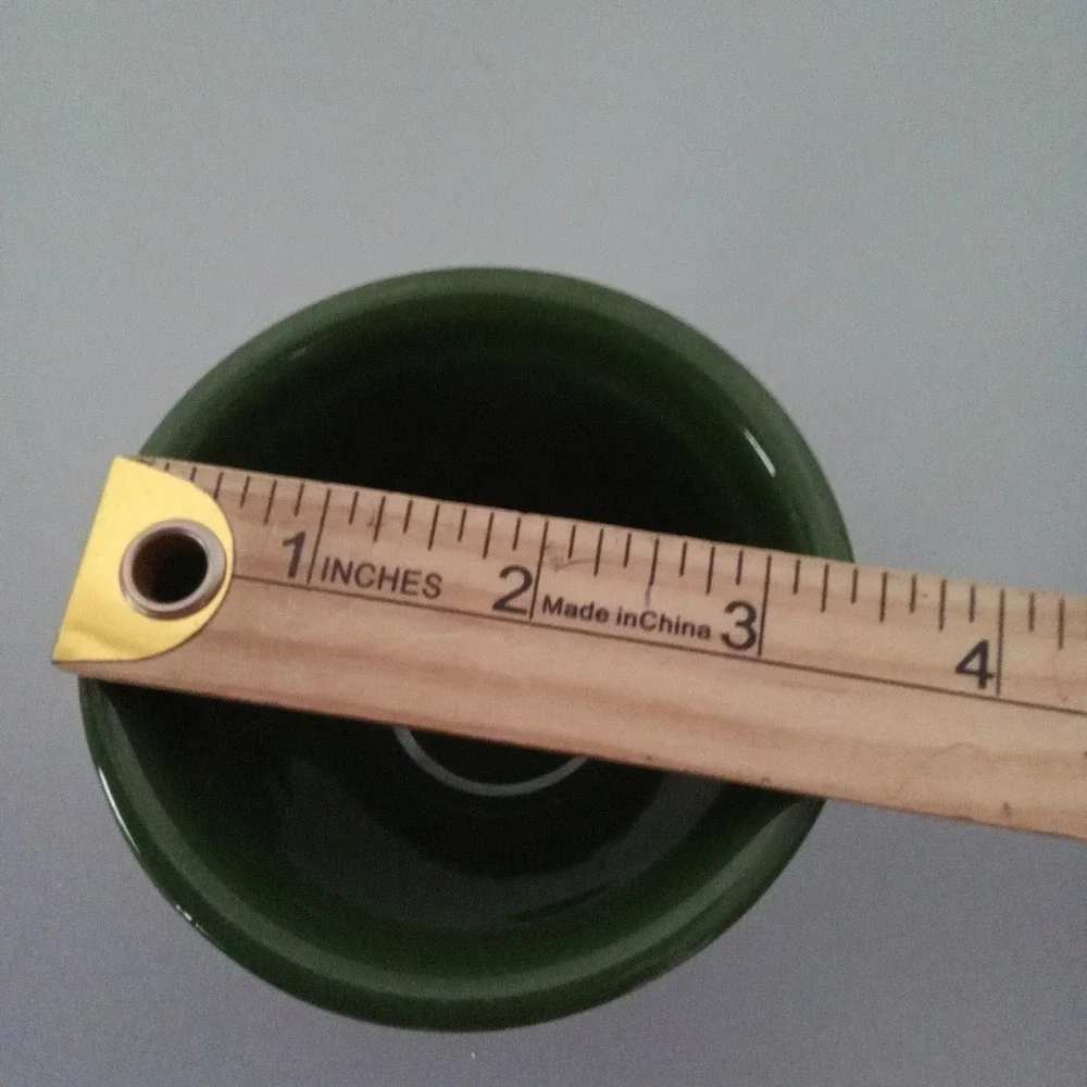 Vintage Genuine Oven Serve Ware Green Ramekin Custard Cup USA Made Stoneware